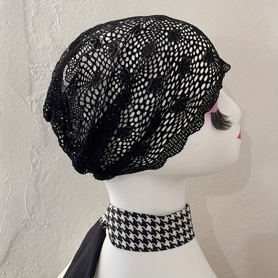 Hollow Out Lace Beanie Turban Cap Head Wrap Chemo Hats