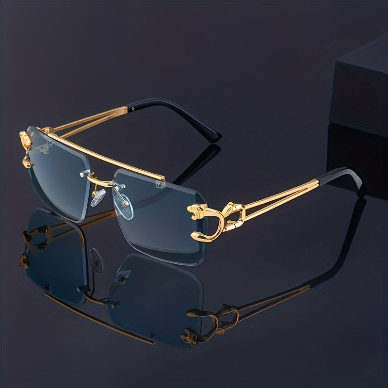 Tiger Rimless Sunglasses Aviator UV400 Sun Shades