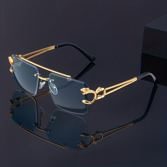 Tiger Rimless Sunglasses Aviator UV400 Sun Shades