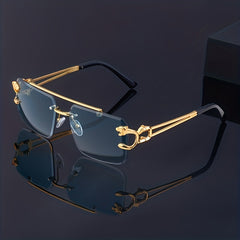 Tiger Rimless Sunglasses Aviator UV400 Sun Shades