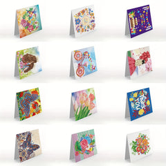 1pc Diamond Painting DIY Greeting Card Artificial Diamond Embroidery