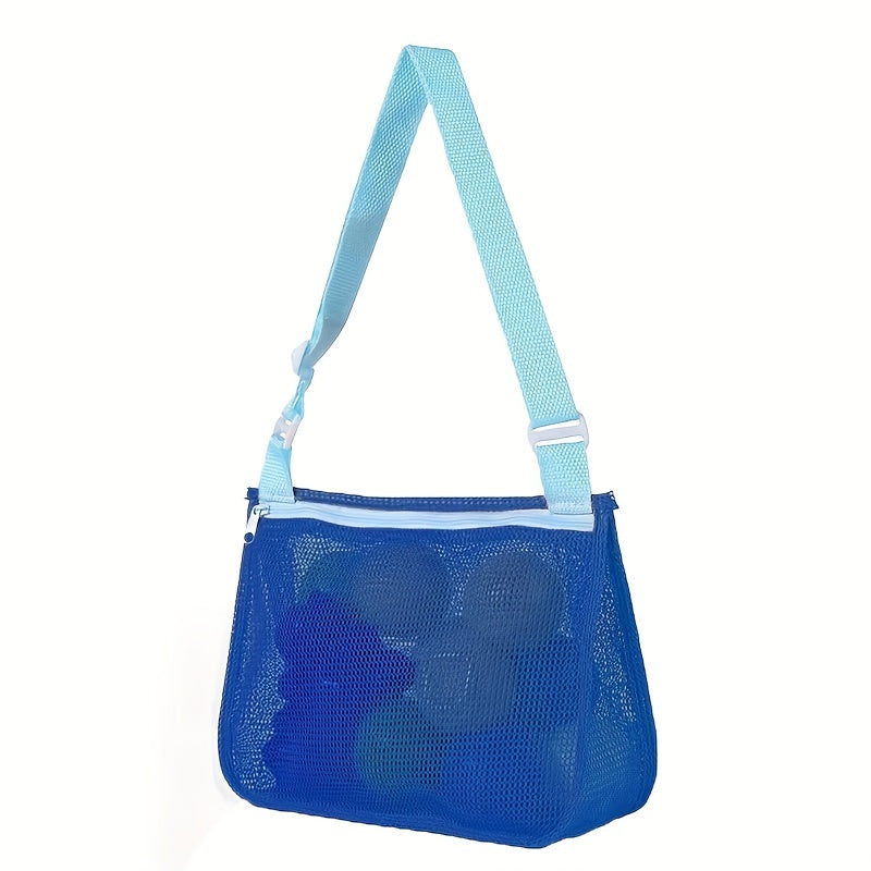 Kids Beach Mesh Bag Shell Collection Toy Storage Beach Bag