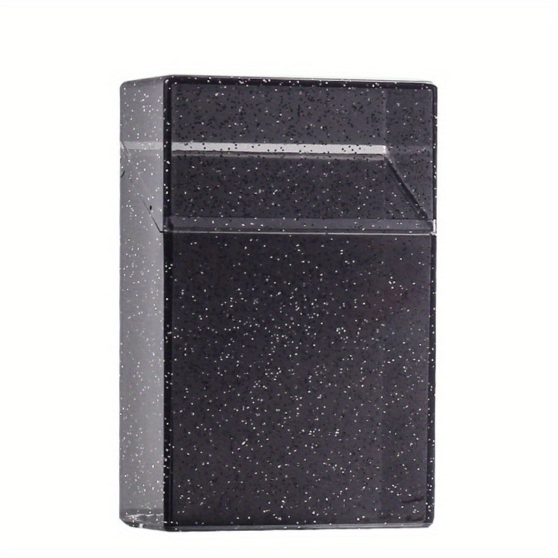 Shining Cigarette Case 20 Capacity Storage Box Clear Photo Postcard Holder