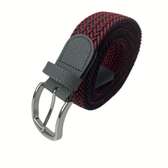 Men's Braided Stretch Belt Alloy Pin Buckle Casual Jeans Belt