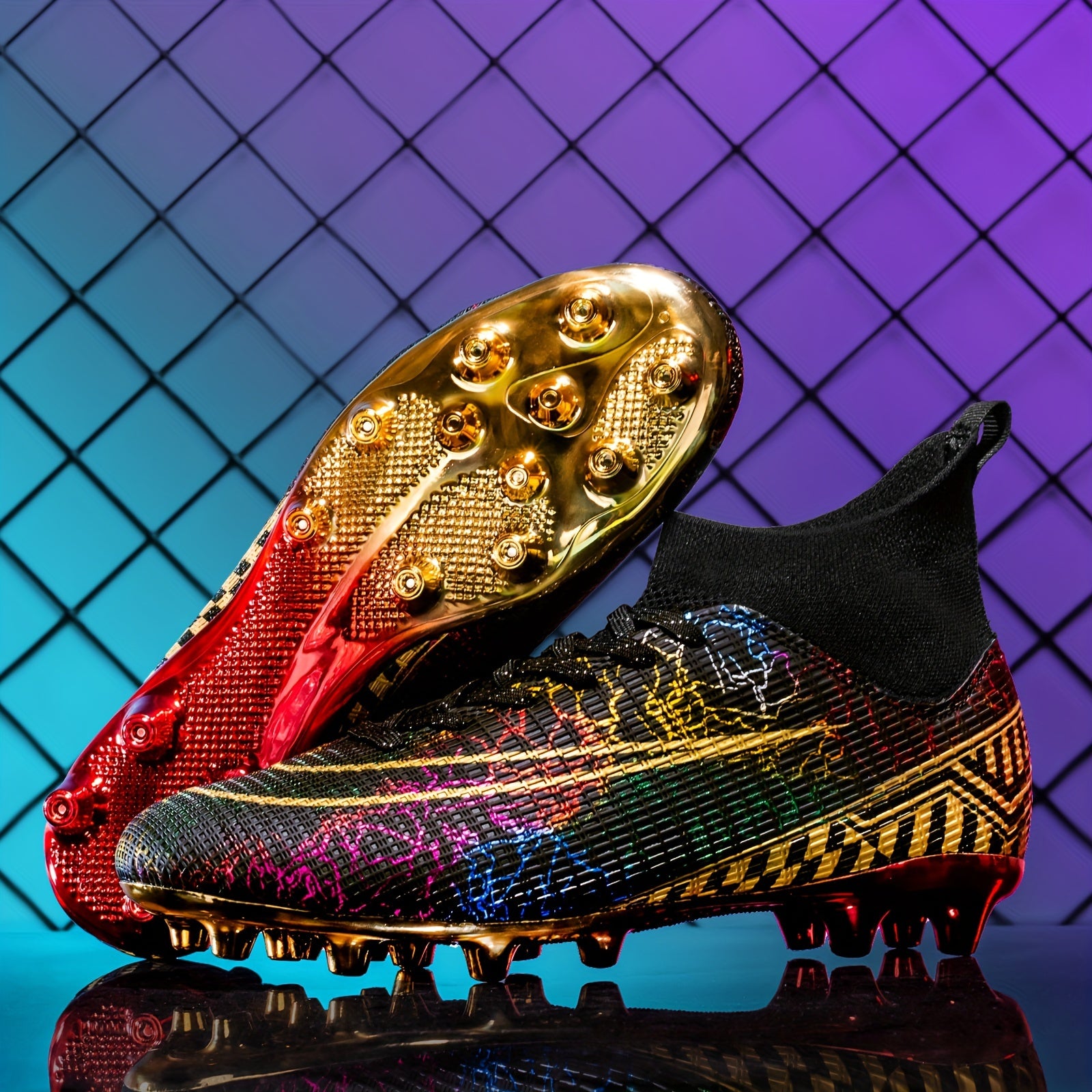 High Top Non Slip AG Football Cleat for Boys