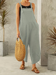Wide Leg Bib Jumpsuit for Women Spring & Summer Clothing