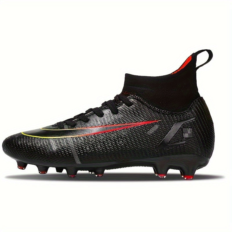 Boy's High Top Non Slip AG Football Cleat Soccer Shoes
