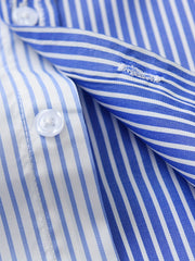 Stripe And Block Graphic Print Boys Top Casual Lapel Shirt Boys Clothes