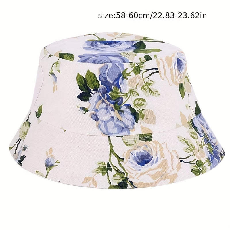 Boho Plant Printed Bucket Hat Lightweight Casual Basin Hat Unisex