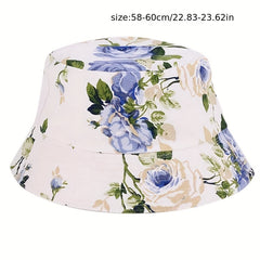 Boho Plant Printed Bucket Hat Lightweight Casual Basin Hat Unisex