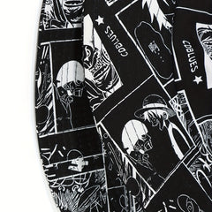 Pattern Graffiti Print Bucket Hat Lightweight Fisherman Cap
