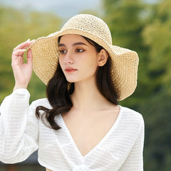 Ribbon Bowknot Straw Sun Hat French Style
