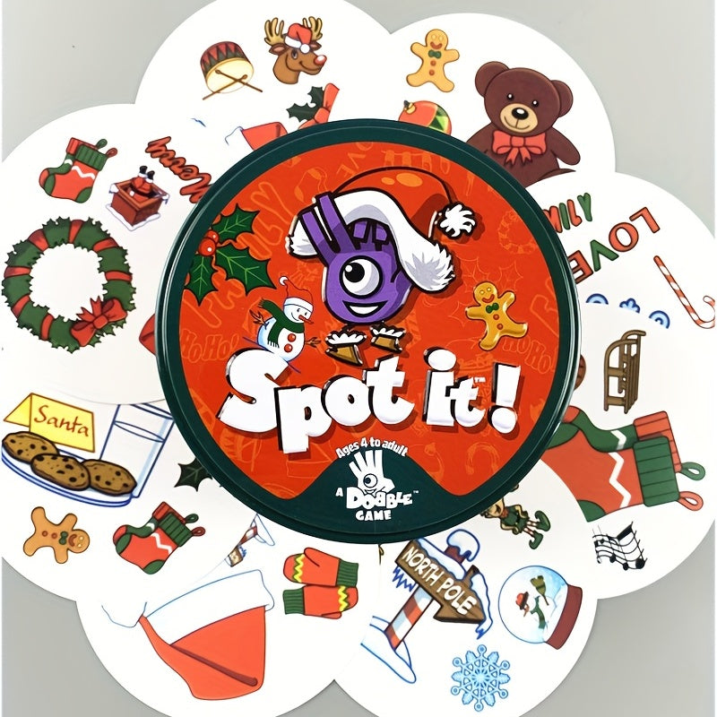 Spot It Iron Box For Kids Family And Party Puzzle Card Game