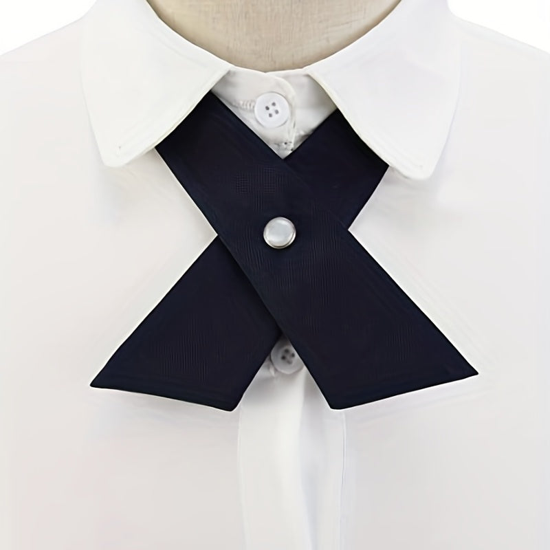 Adjustable Cross Bow Ties Solid Shirt Tie For Men & Women