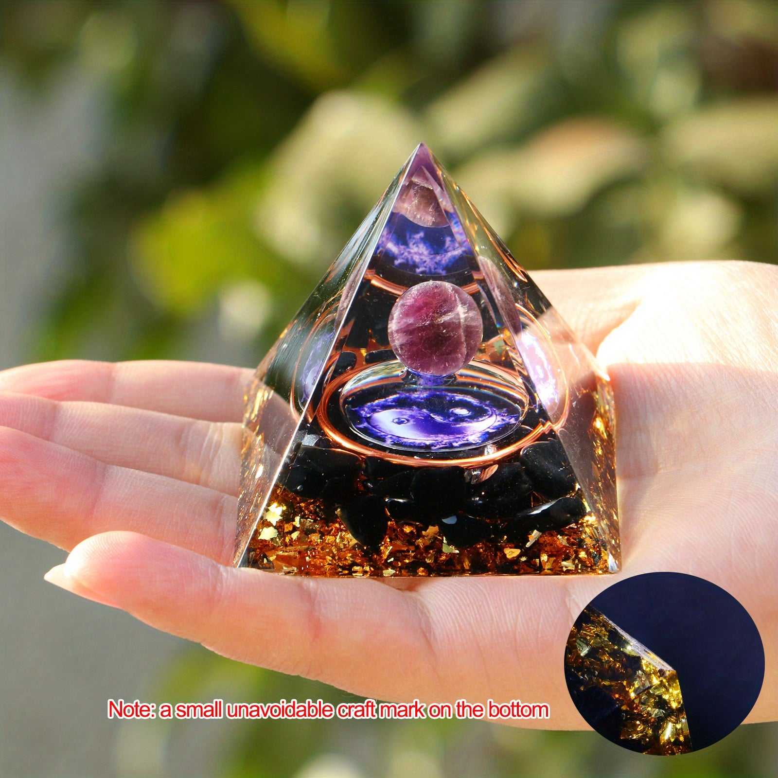 Amethyst Natural Crystals Orgone Pyramid Healing Reiki Chakra Energy Meditation