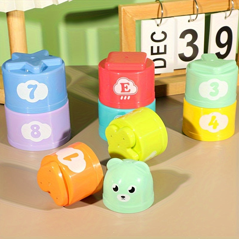 Stacking Cups Toy Fun Educational Baby Toys Silicone Soft Toy