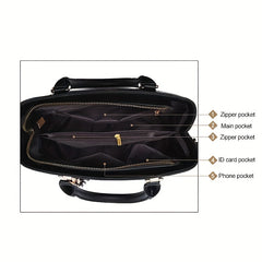 Classic Solid Bag Sets All Match Minimalist Tote Bag With Shoulder Bag