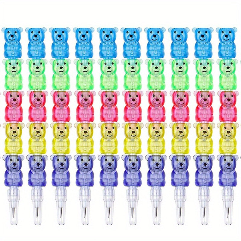 12pcs Stackable Bear Pencils Back to School Supplies Kids Party Favors