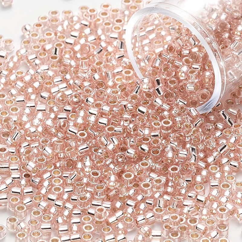 1200pcs 2MM Boho Glass Seed Beads Sliver Lined Multiple Colors