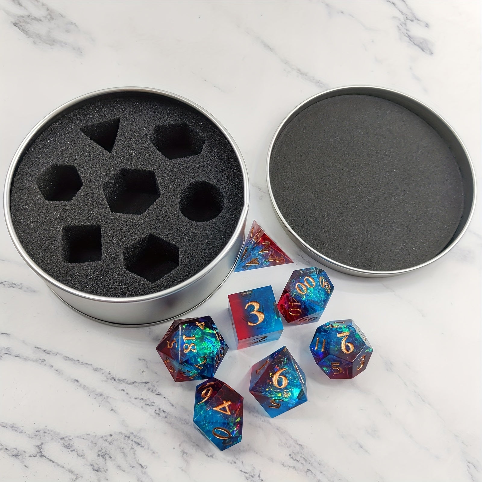 1pc Round Metal Dice Box - Silver Metal Dice Box for Storing Dice
