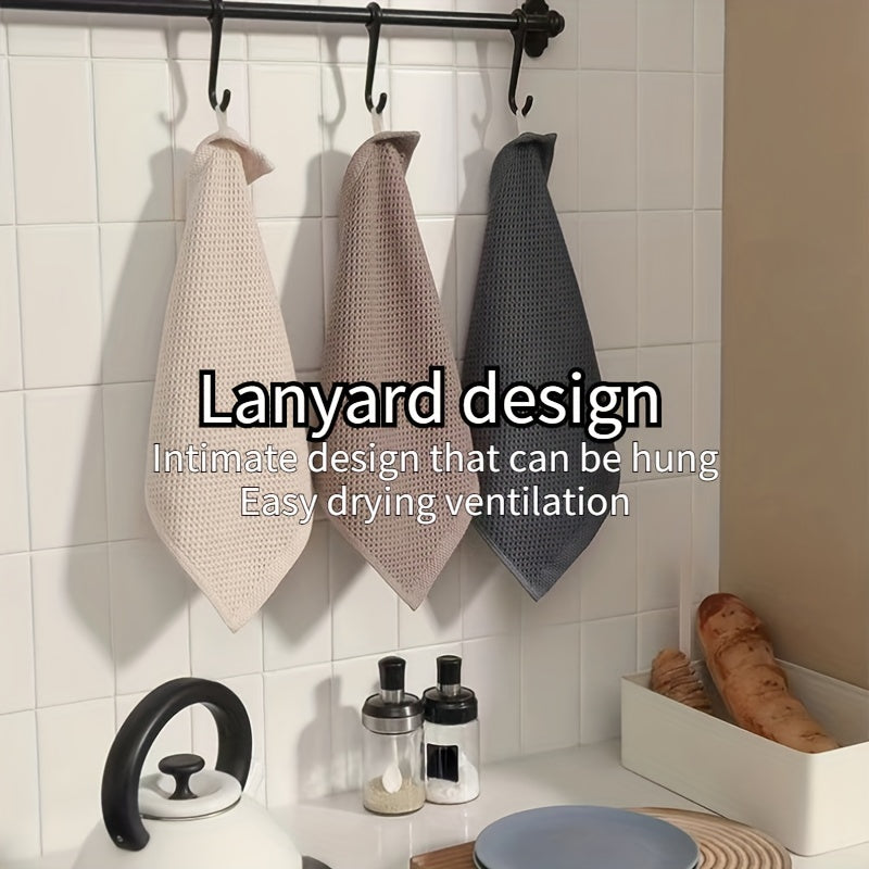 Soft Waffle Weave Dish Towels Absorbent Kitchen Cleaning Towel