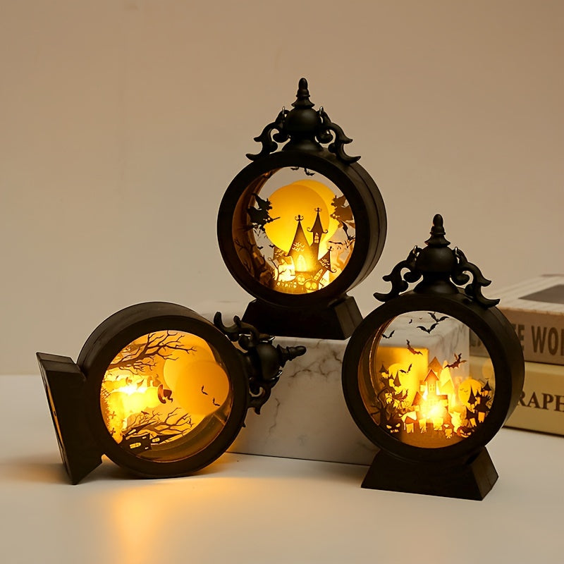 Vintage LED Halloween Candle Lantern Mini Lantern Decorative Lights
