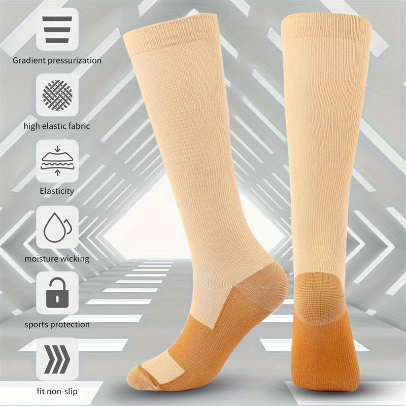 Compression Calf Socks Sports Knee High Women's Stockings