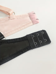 2pcs Solid T Shirt Bras Comfy Push Up Bra Women's Lingerie