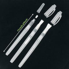 3 Pack Watercolor Brushes High Round & Flat Nylon Tips Large Plastic Handles