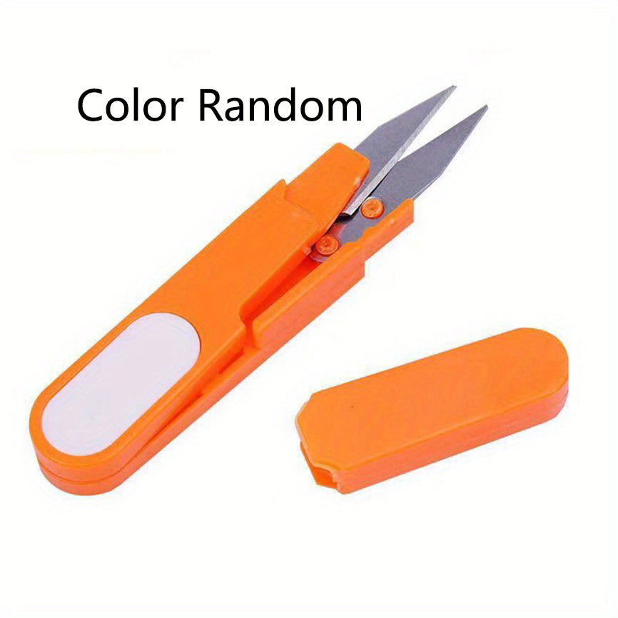Portable Fishing Scissors Mini Sewing Scissors Plastic Handle