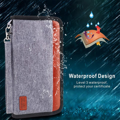 Family Passport Holder RFID Blocking Travel Wallet Organizer With Zipper