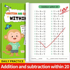 Kids Math Practice Workbook Horizontal Vertical Addition Decomposition