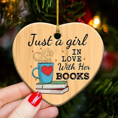 Acrylic Charm Round Love Heart Bookshelf Pendant Christmas Tree Decor