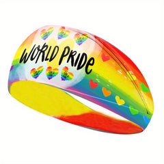Rainbow Elastic Sports Headband for Women