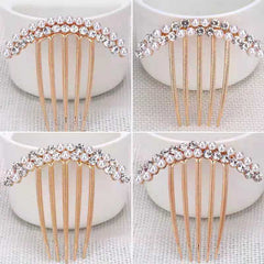 Rhinestone Faux Pearl Crystal Hair Comb Wedding Bridal Hairpin Hair Ornaments