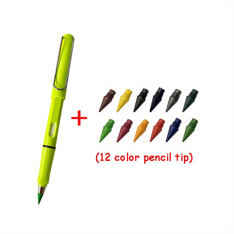 13pcs Technology 12 Colors Eternal Pencil Without Ink School Art Sketch Painting