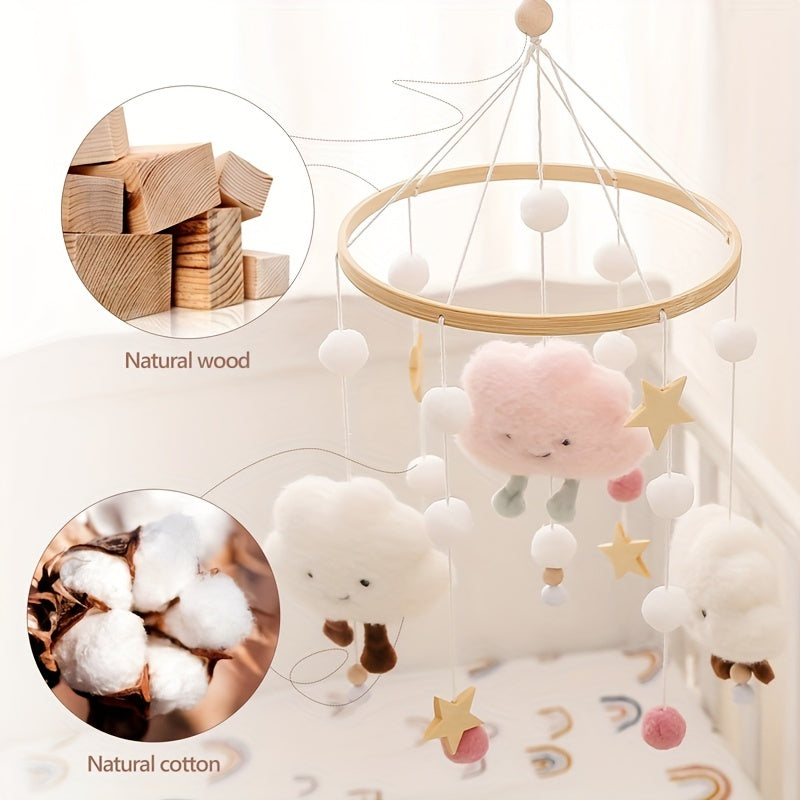 Wooden Baby Bed Bell Toy Halloween Christmas Thanksgiving