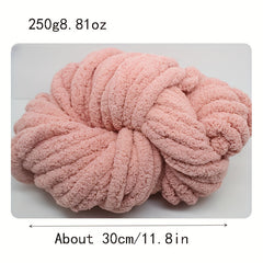 2pcs Polyester Chenille Thread Ice Strips for DIY Knitting Crocheting Blanket