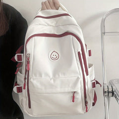 Bear Pattern Backpack Preppy Style School Bag