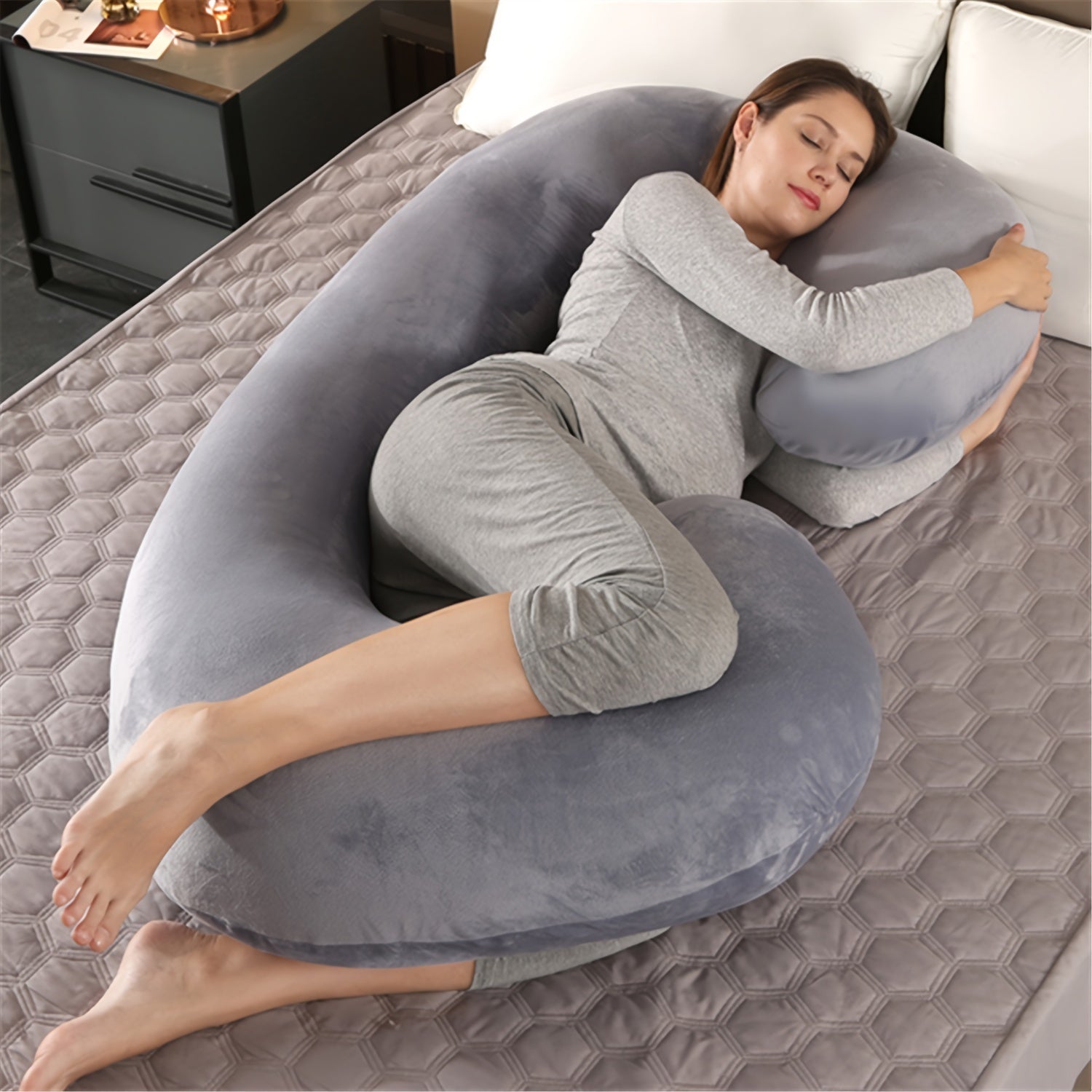C Shape Pregnancy Maternity Pillow for Sleeping Full Body Support