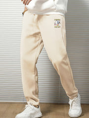 Cartoon Icecream Print Sweatpants - Men's Drawstring Jogger Pants