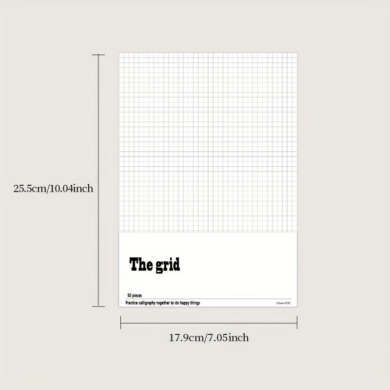 50 Sheets Grid Paper High Quality Detailed & Precise Drawing Note-taking