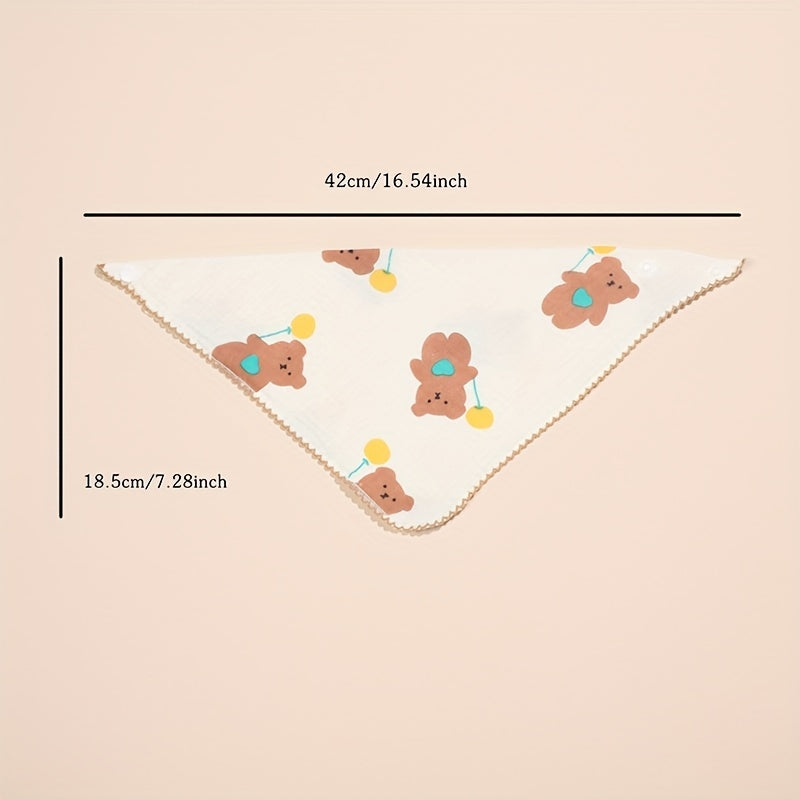 Soft Infant & Toddler Triangular Bib Cherry Print