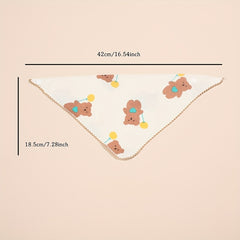 Soft Infant & Toddler Triangular Bib Cherry Print