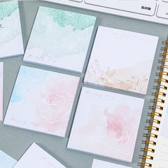 Chinese Style Gradient Flowers Sticky Notes 2.99-inch 50 Sheets Each