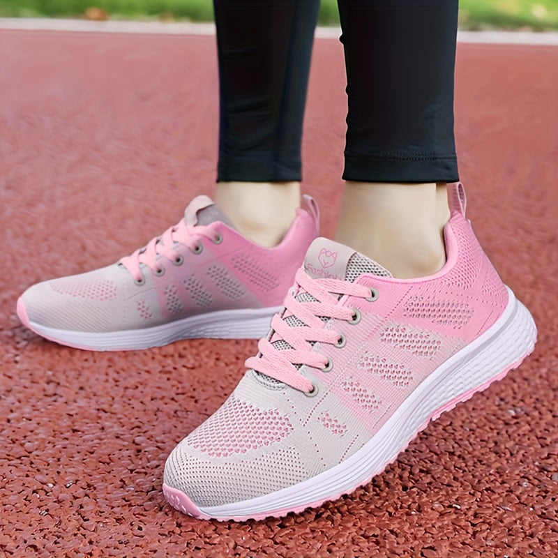Women's Knit Weaving Running Shoes Non slip Outdoor Casual Sneakers