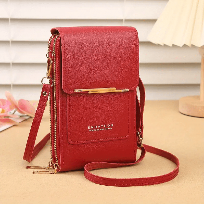 Women's Crossbody Bag Double Layer Shoulder Bags Touch Screen Phone Bags