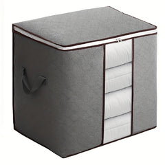 Large Capacity Storage Box Zipper Dustproof Organizer Clothes Container