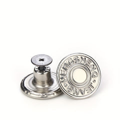 10pcs Seam Button Pins Set for Jeans - 5 Silver 5 Copper