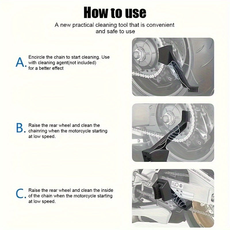 Chain Washer & Cleaning Brush for Motorcycles & Bicycles